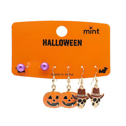 3 Pair Halloween Character Earring Set