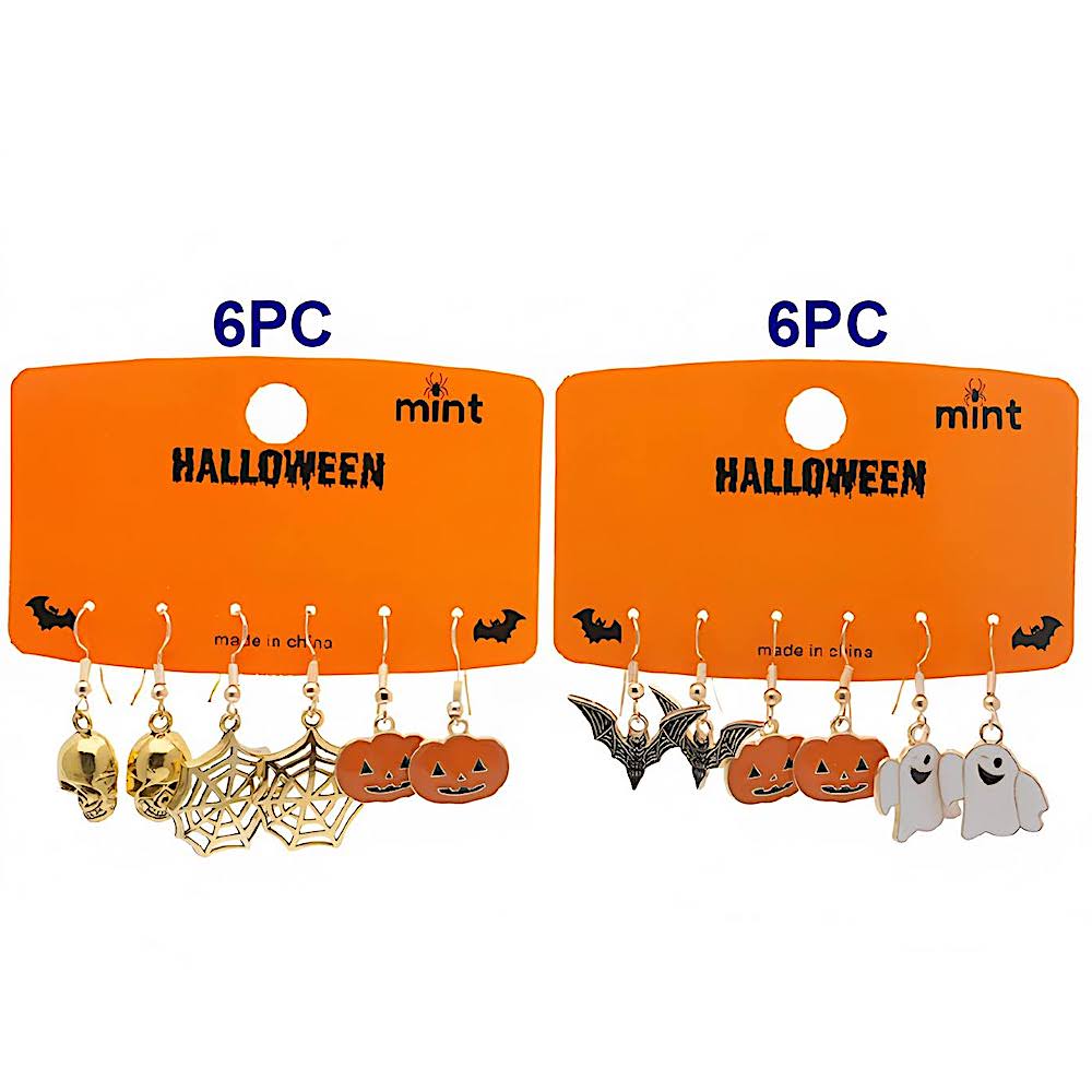 3 Pair Halloween Character Earring Set