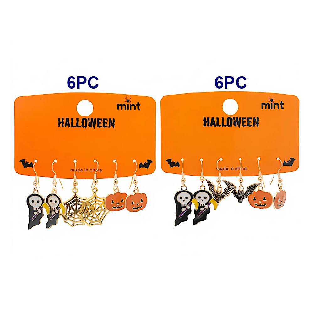 3 Pair Halloween Character Earring Set