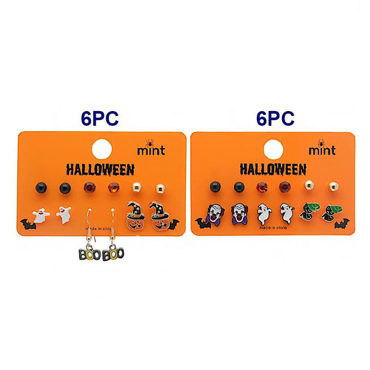 6 Pair Halloween Character Earring Set
