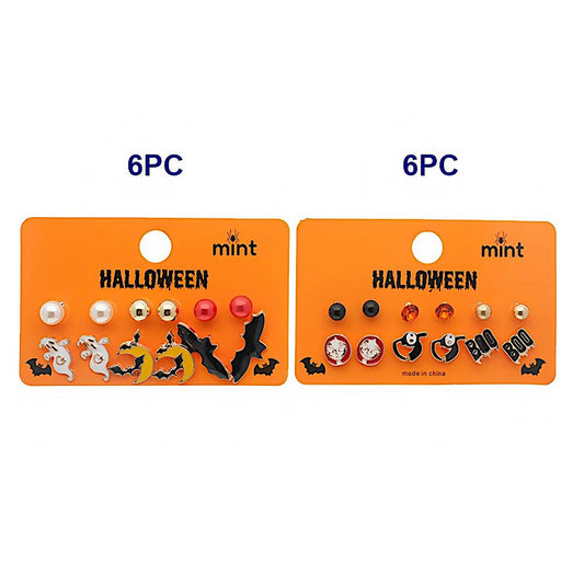 6 Pair Halloween Character Earring Set