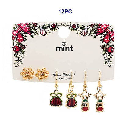 Christmas 3 Pair Assorted Earring Set