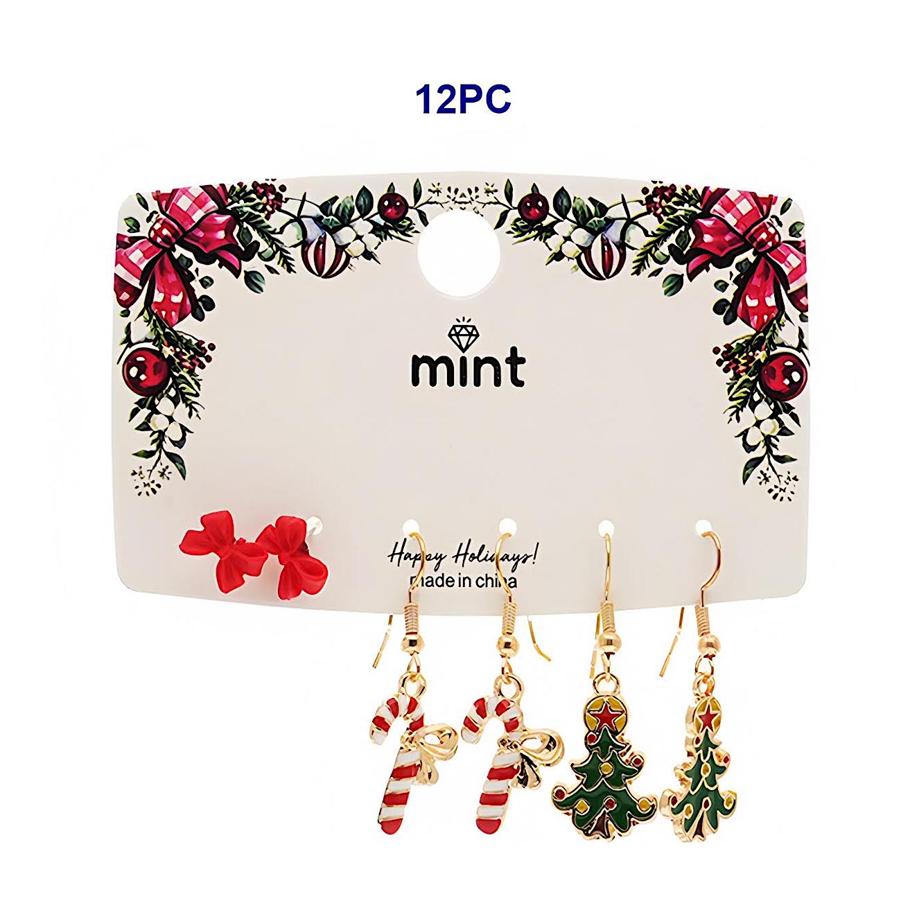 Christmas 3 Pair Assorted Earring Set