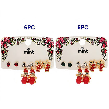 Christmas 3 Pair Assorted Earring Set