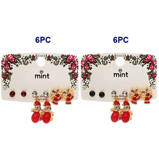 Christmas 3 Pair Assorted Earring Set