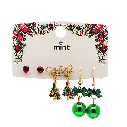 Christmas 3 Pair Assorted Earring Set