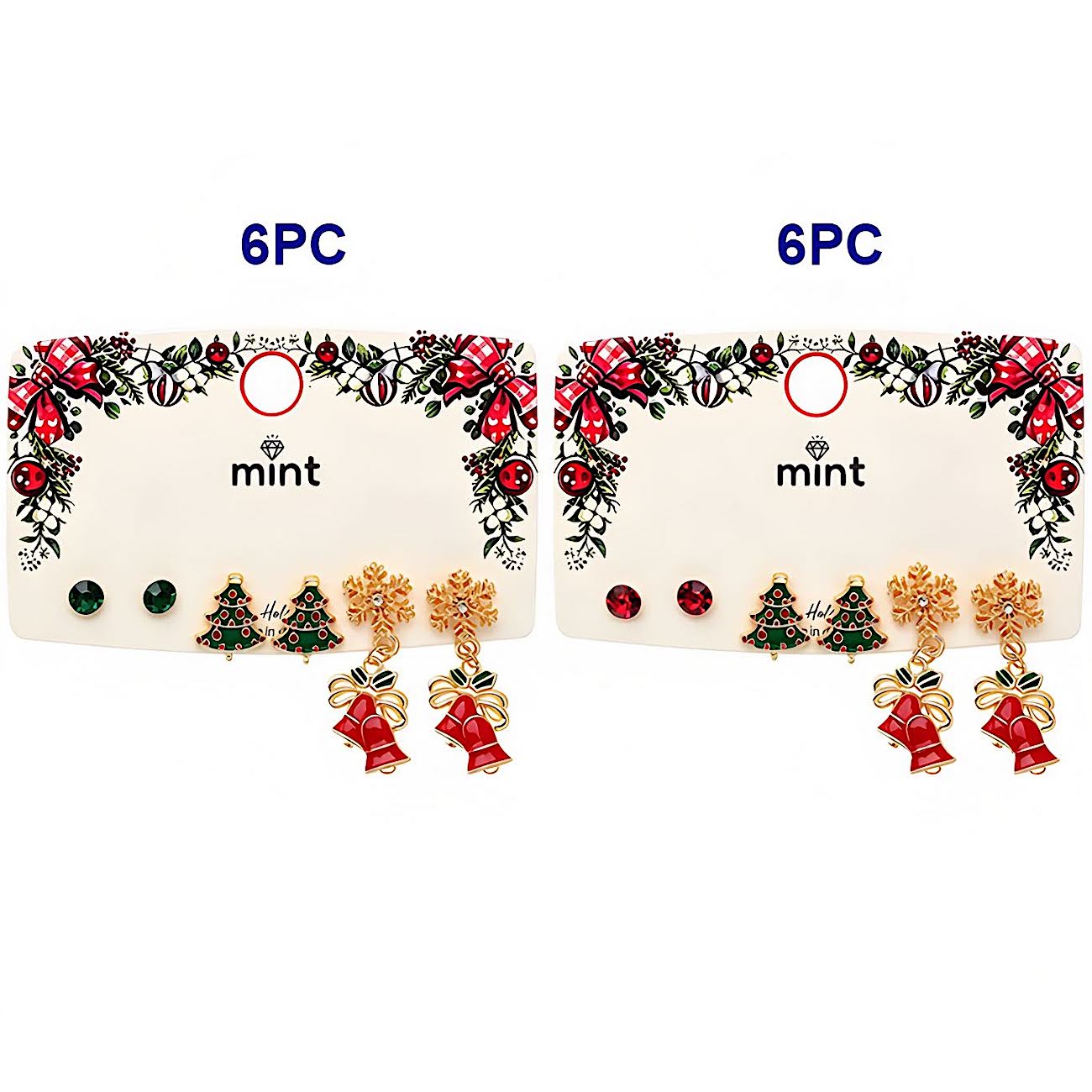 Christmas 3 Pair Assorted Earring Set