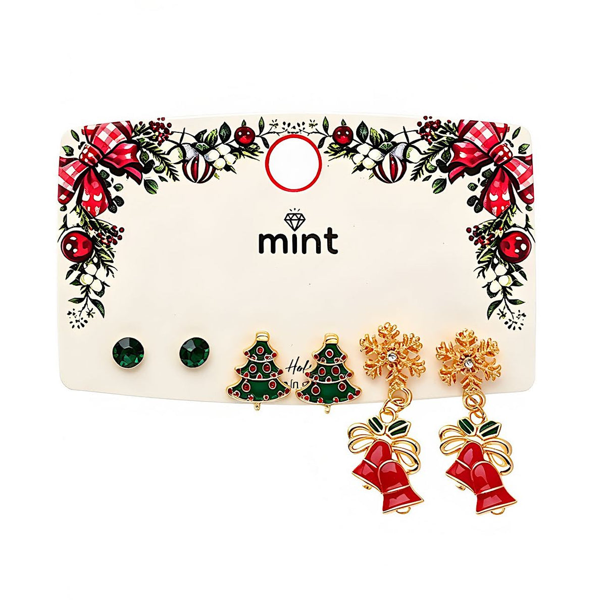 Christmas 3 Pair Assorted Earring Set