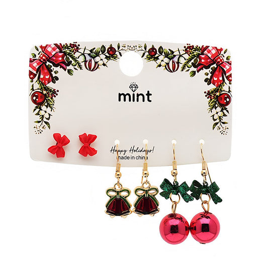 Christmas 3 Pair Assorted Earring Set