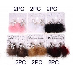 JAE23642 - Faux Fur Post Earring