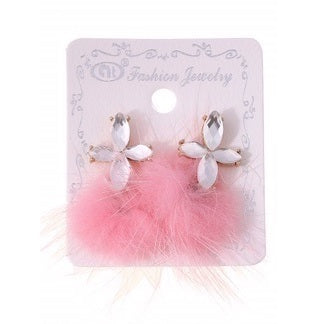 JAE23642 - Faux Fur Post Earring