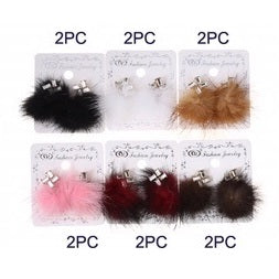 JAE23643 - Faux Fur Post Earring