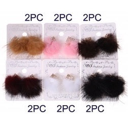 JAE23644 - Faux Fur Post Earring