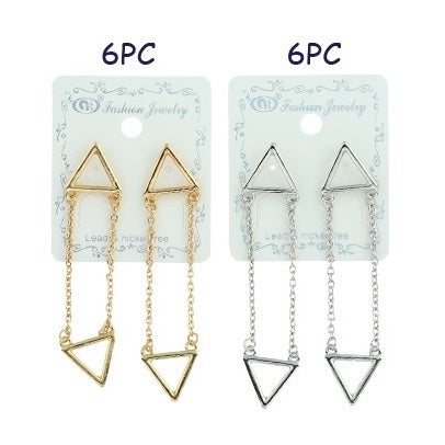 JAE24142 - Triangle Chain Drop Earring