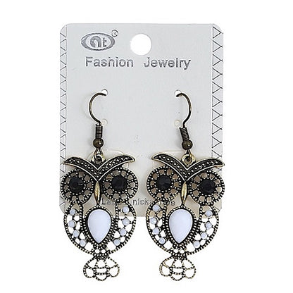 Vintage Filigree Owl Earring