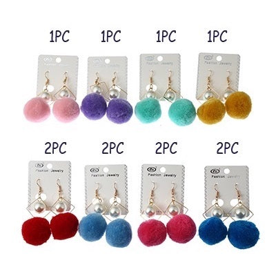 JAE26382 - Pom Pom Earring