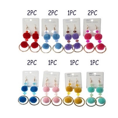 JAE26384 - Pom Pom Earring