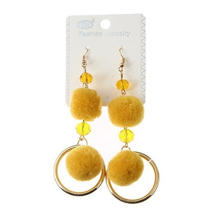 JAE26384 - Pom Pom Earring