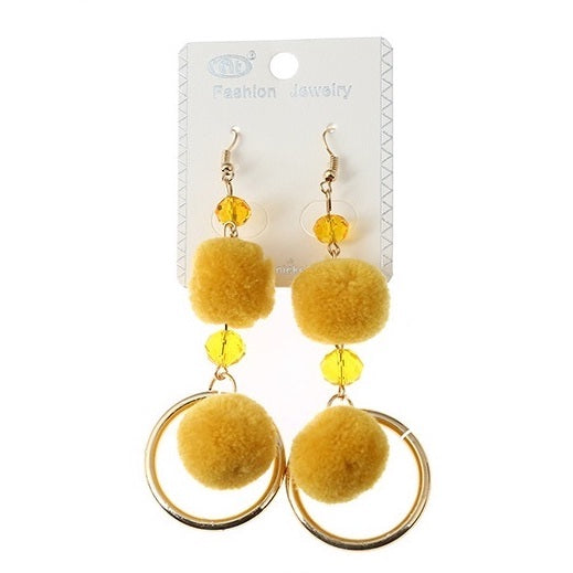 JAE26384 - Pom Pom Earring