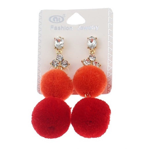 JAE26556 - Pom Pom Earring