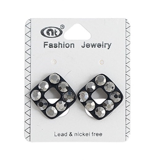 Black Square Earring