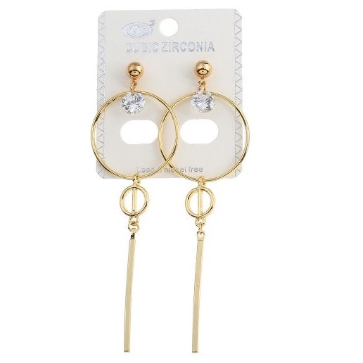 JAE27622 - Korean Style Circle Drop Earring