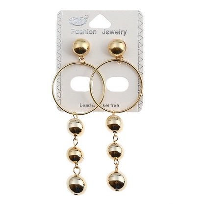 JAE27637 - Korean Style Bead Drop Earring