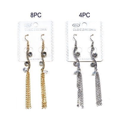 JAE27651 - Fringe Chain Drop Earring