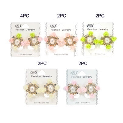 JAE27754 - Vintage Pearl & Flower Post Earring
