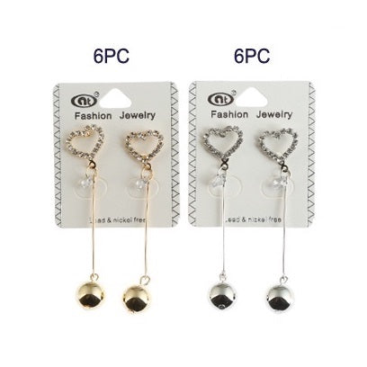 JAE28228 - Korean Style Heart Drop Earring