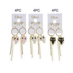 JAE29964 - Enamel Cat Earring