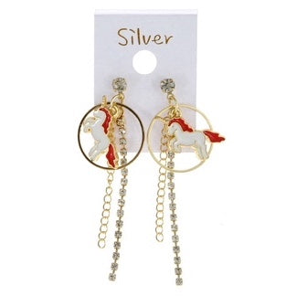 JAE29965 - Enamel Unicorn Earring
