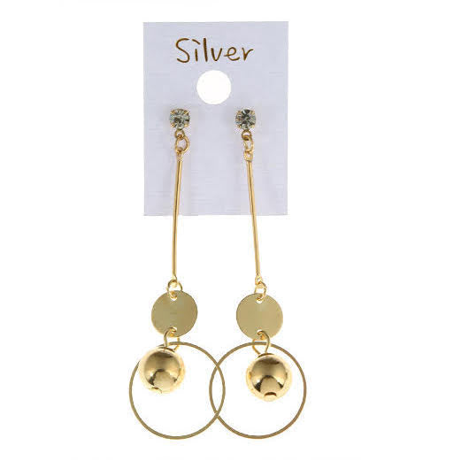 JAE29966 - Circle Bead Drop Earring
