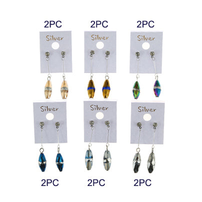 JAE29994 - Metallic Bead Drop Earring
