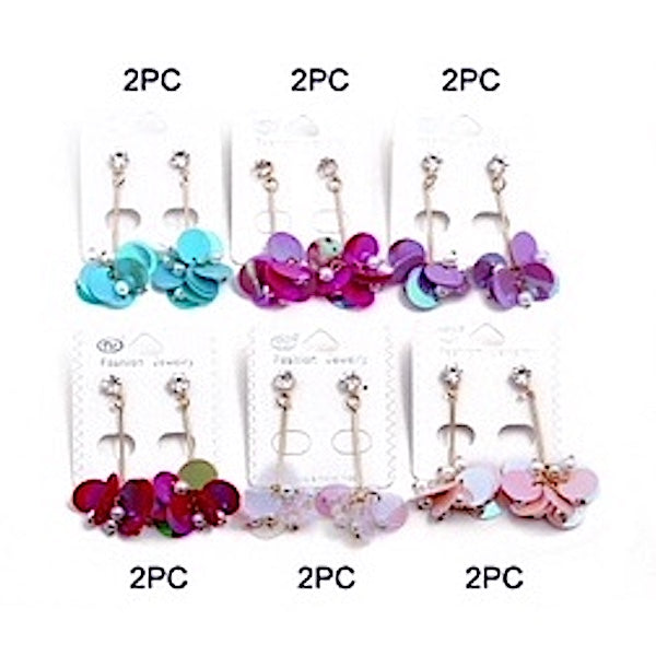 Holographic Sequin Pearl Earring
