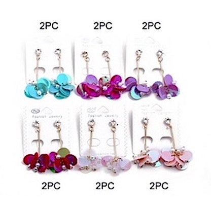 Holographic Sequin Pearl Earring