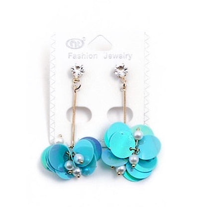 Holographic Sequin Pearl Earring