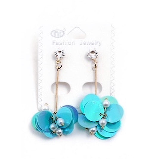 Holographic Sequin Pearl Earring