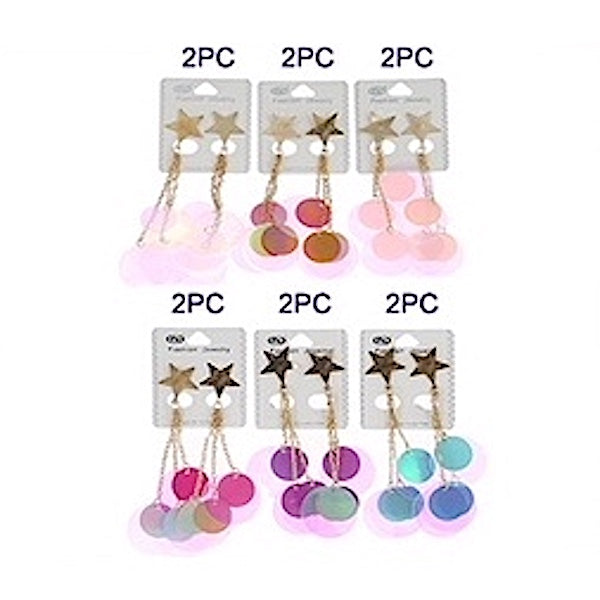 Holographic Sequin Star Earring