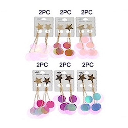 Holographic Sequin Star Earring