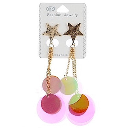 Holographic Sequin Star Earring