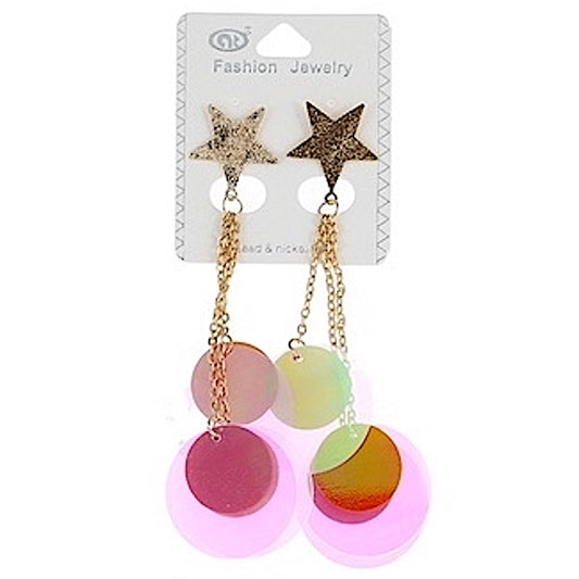 Holographic Sequin Star Earring