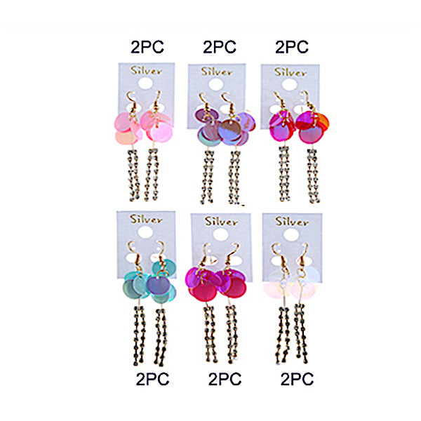 Holographic Sequin Rhinestone Earring