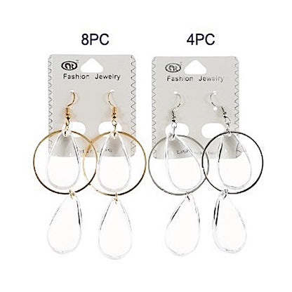 Clear Bead Drop Earring