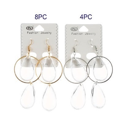 JAE30880 - Clear Bead Drop Earring