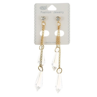 JAE30881 - Clear Bead Drop Earring