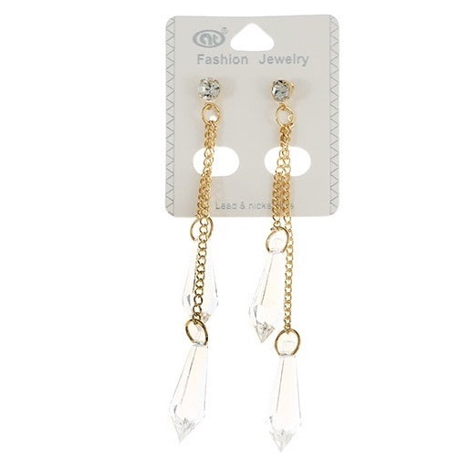 JAE30881 - Clear Bead Drop Earring
