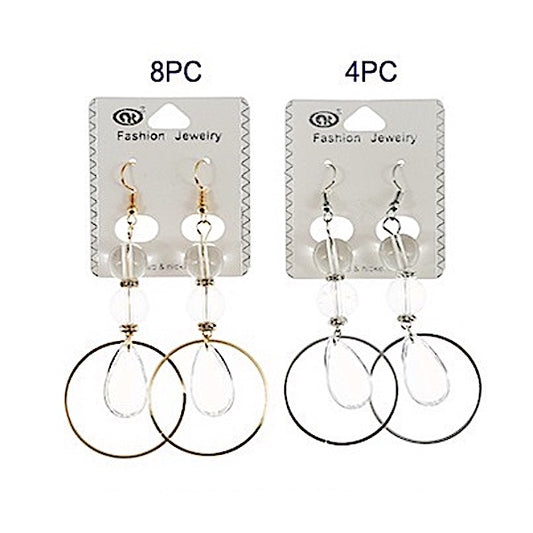 Clear Bead Drop Earring