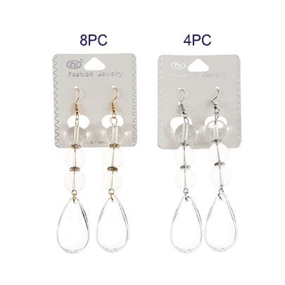 JAE30885 - Clear Bead Drop Earring