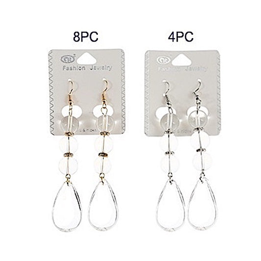 Clear Bead Drop Earring